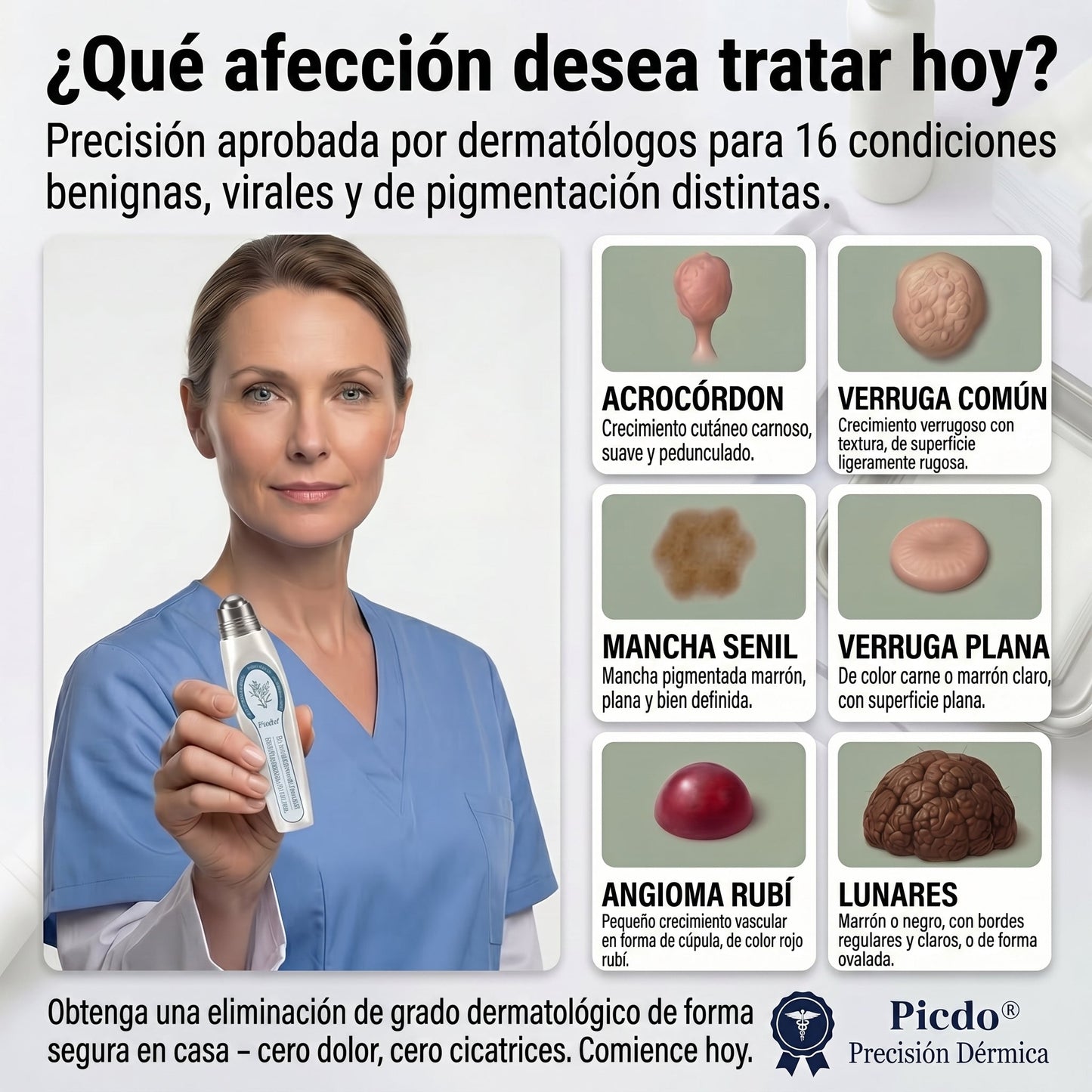 𝐏𝐢𝐜𝐝𝐨®🖤🍰Borrador de Verrugas y Manchas en 7 Días (𝐀𝐩𝐥𝐢𝐜𝐚𝐝𝐨𝐫 𝐫𝐨𝐥𝐥-𝐨𝐧: 𝐬𝐢𝐧 𝐝𝐨𝐥𝐨𝐫 𝐧𝐢 𝐜𝐢𝐜𝐚𝐭𝐫𝐢𝐜𝐞𝐬)