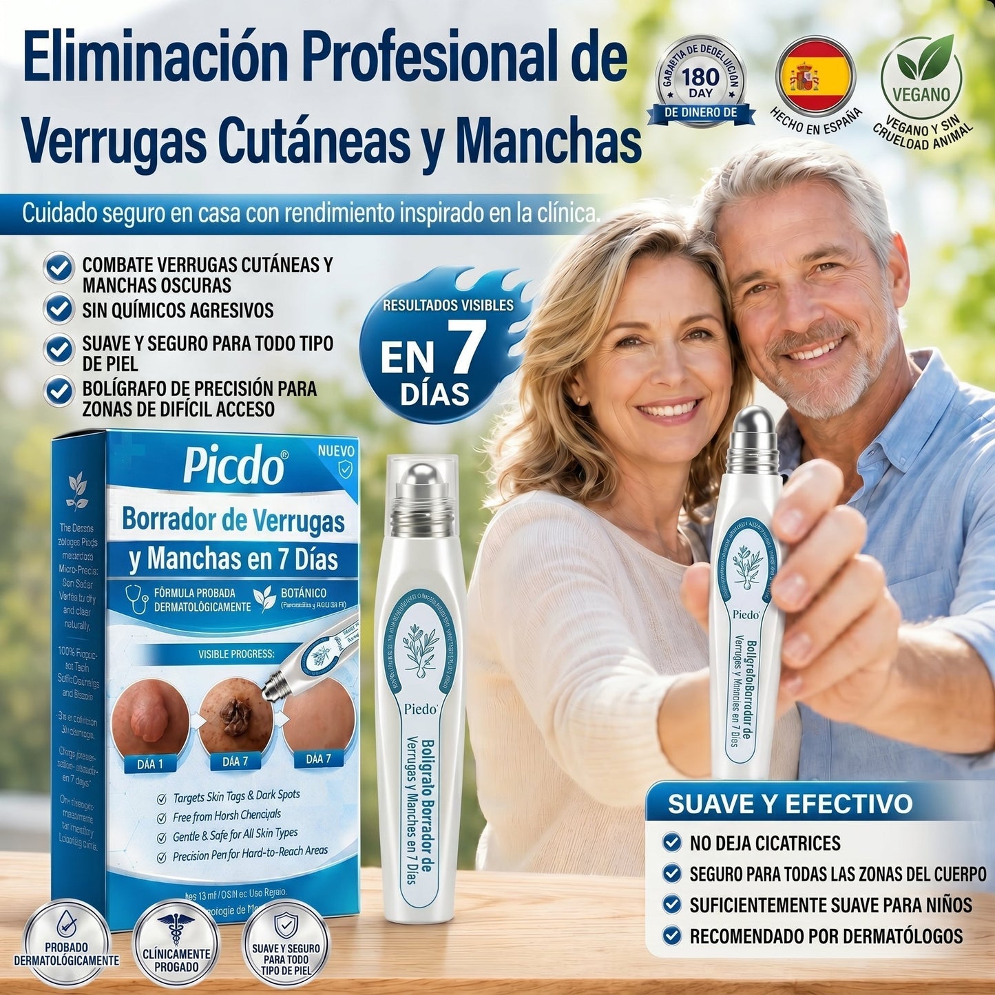𝐏𝐢𝐜𝐝𝐨®🖤🍰Borrador de Verrugas y Manchas en 7 Días (𝐀𝐩𝐥𝐢𝐜𝐚𝐝𝐨𝐫 𝐫𝐨𝐥𝐥-𝐨𝐧: 𝐬𝐢𝐧 𝐝𝐨𝐥𝐨𝐫 𝐧𝐢 𝐜𝐢𝐜𝐚𝐭𝐫𝐢𝐜𝐞𝐬)